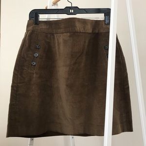 Brown Mini Corduroy Skirt